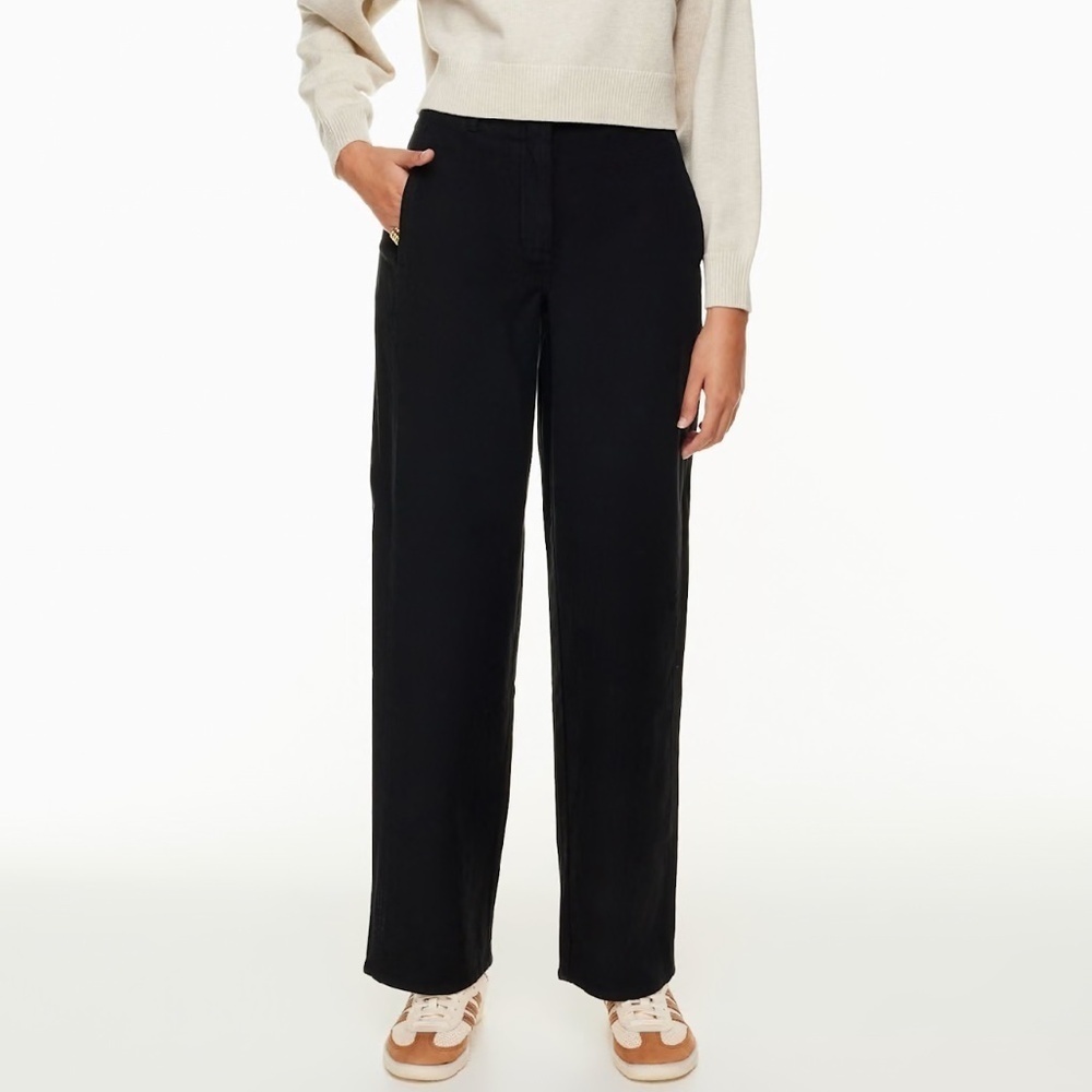 Aritzia Wilfred Free Women's Black Ascendant Pant High Rise Straight Leg Size 2